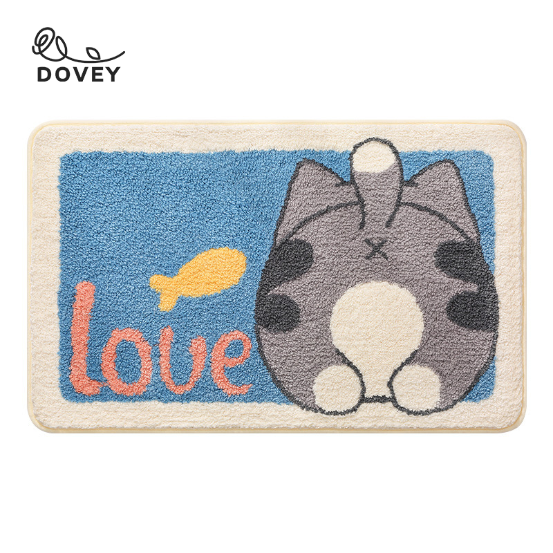 Cat Dog Bath Mats Cute Cartoon Animal Non Slip Carpet Entrance Door  Bathroom Living Room Rug Kitchen Toilet Floor Mat Home Decor