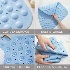 Dovey Premium Corner Shower Rubber Floor Mat 54x54cm 5 Star Hotel Rubber Thick Easy Dry Bathroom Doorway Water Proof Foot Rugs Long Bedroom Non Slip Living Room Modern Simple Thick Mats home Toilet Door