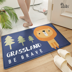 Dovey Flannel Cute Animals Floor Mat 40x60cm Bathroom Doorway Water Absorbent Foot Rugs Long Bedroom Non Slip Doormat living room Bathroom mats rugs basahan Lion Tiger Whale Bunny Cartoons