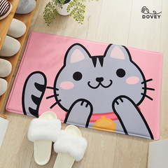 Dovey Flannel Cute Animals Floor Mat 40x60cm Bathroom Doorway Water Absorbent Foot Rugs Long Bedroom Non Slip Doormat living room Bathroom mats rugs basahan Lion Tiger Whale Bunny Cartoons