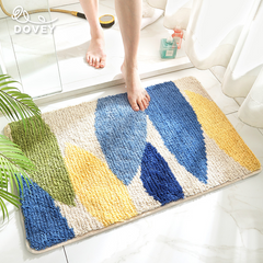 Dovey Nordic Shower Forest Flock Floor Mat 40x60cm Plants Flock Thick Easy Dry Bathroom Doorway Water Absorbent Foot Rugs Long Bedroom Non Slip Living Room Modern Simple Thick Mats home Toilet Door Basahan Doorstep Quickdry Machine Wash