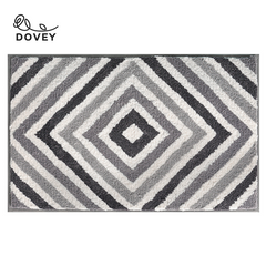 Dovey Premium Shower Echo Flock Floor Mat 40x60cm Geometric Diamond Flock Thick Easy Dry Bathroom Doorway Water Absorbent Foot Rugs Long Bedroom Non Slip Living Room Modern Simple Thick Mats home Toilet Door Basahan Doorstep Quickdry Machine Wash