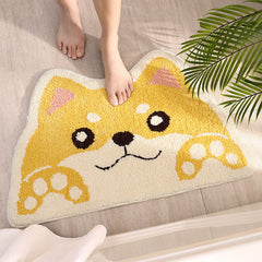 Dovey Cat Dog Floor Mats 45x75cm New Cartoon Home Bathroom Floor Mats Home Absorbent Non-slip Bedroom Door Entry Foot Bathmat Doormat Basahan Carpet