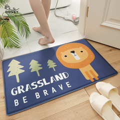 Dovey Flannel Cute Animals Floor Mat 40x60cm Bathroom Doorway Water Absorbent Foot Rugs Long Bedroom Non Slip Doormat living room Bathroom mats rugs basahan Lion Tiger Whale Bunny Cartoons