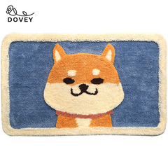 Dovey Premium Shower Shiba Inu Flock Floor Mat 40x60cm 5 Star Hotel Flock Thick Easy Dry Bathroom Doorway Water Absorbent Foot Rugs Long Bedroom Non Slip Living Room Modern Simple Thick Mats home Toilet Door