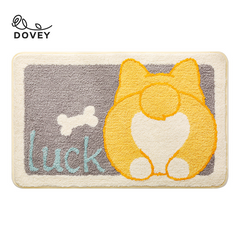 Dovey Premium Shower Cute Butt Flock Floor Mat 40x60cm Animal Cat Dog Flock Thick Easy Dry Bathroom Doorway Water Absorbent Foot Rugs Long Bedroom Non Slip Living Room Modern Simple Thick Mats home Toilet Door