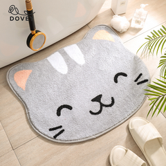 Dovey Cute Dog Face Floor Mat 50 x 60cm Cat Head Bathroom Doorway Water Absorbent Foot Rugs Long Bedroom Non Slip Doormat living room carpet basahan rugs