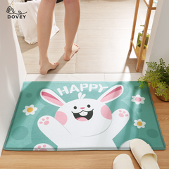 Dovey Flannel Cute Animals Floor Mat 40x60cm Bathroom Doorway Water Absorbent Foot Rugs Long Bedroom Non Slip Doormat living room Bathroom mats rugs basahan Lion Tiger Whale Bunny Cartoons