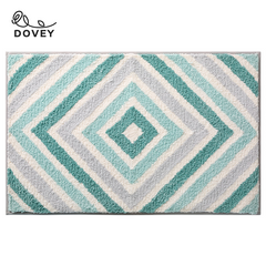 Dovey Premium Shower Echo Flock Floor Mat 40x60cm Geometric Diamond Flock Thick Easy Dry Bathroom Doorway Water Absorbent Foot Rugs Long Bedroom Non Slip Living Room Modern Simple Thick Mats home Toilet Door Basahan Doorstep Quickdry Machine Wash