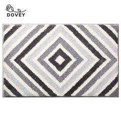 Dovey Premium Shower Echo Flock Floor Mat 40x60cm Geometric Diamond Flock Thick Easy Dry Bathroom Doorway Water Absorbent Foot Rugs Long Bedroom Non Slip Living Room Modern Simple Thick Mats home Toilet Door Basahan Doorstep Quickdry Machine Wash