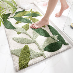 Dovey Nordic Shower Forest Flock Floor Mat 40x60cm Plants Flock Thick Easy Dry Bathroom Doorway Water Absorbent Foot Rugs Long Bedroom Non Slip Living Room Modern Simple Thick Mats home Toilet Door Basahan Doorstep Quickdry Machine Wash