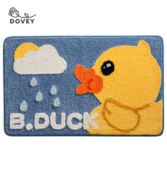 Dovey BDUCK Flock Floor Mat 40 x 60cm Duck Head Bathroom Doorway Water Absorbent Foot Rugs Long Bedroom Non Slip Doormat living room carpet basahan rugs cartoon cute animals design